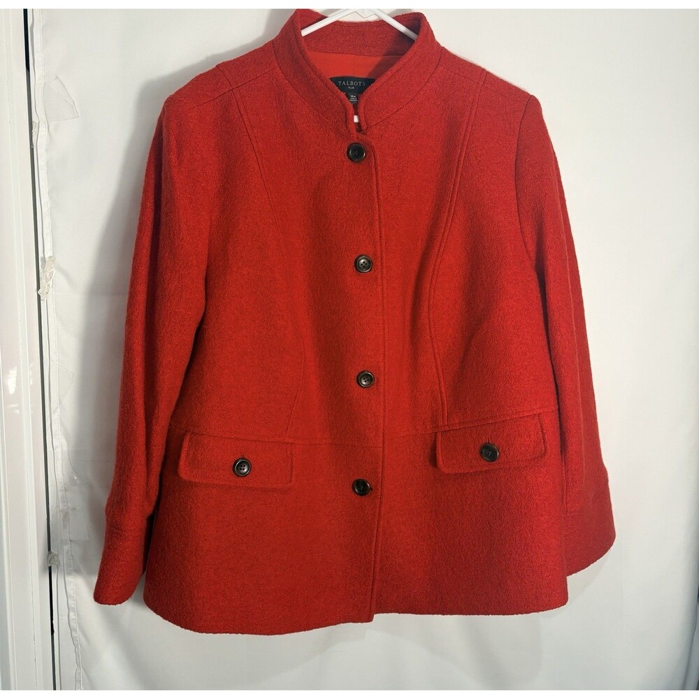Women’s Talbots Red Jacket/Blazer Size 18W Wool/viscose